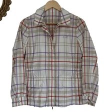 Vintage DAKS Plaid Lightweight Zip-up Golf Jacket, Windbreaker, Women's XS/S