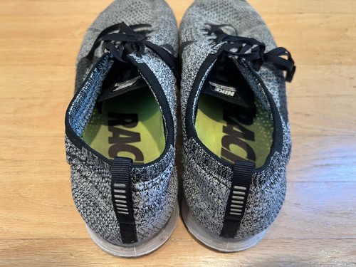2013 Nike Flyknit Racer Oreo 1.0 Grey Black White used sz 13 - Picture 5 of 8