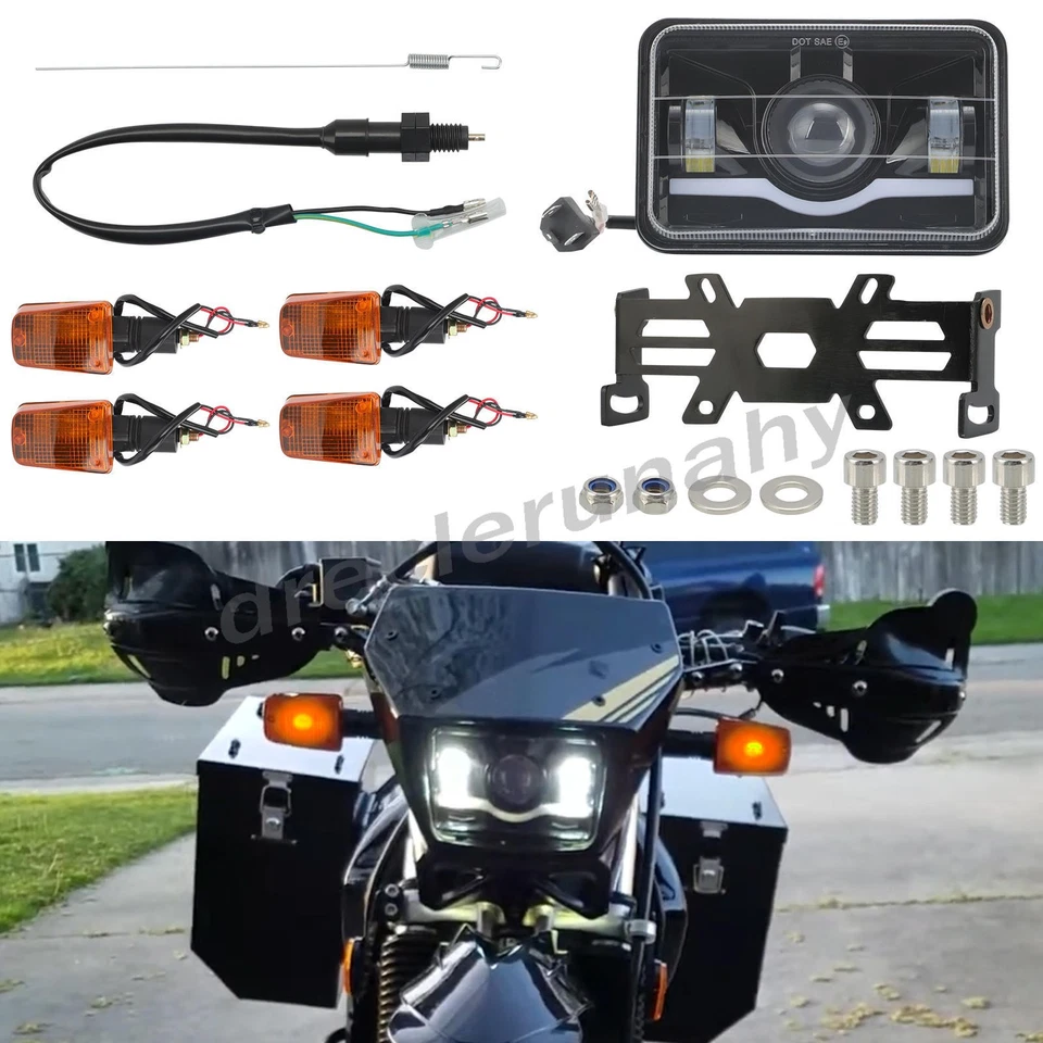 Faros LED y señales de giro para Suzuki DR-650 DRZ400 con kit de soporte de montaje Foto 3 de 4