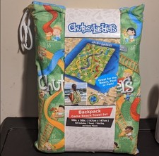 Chutes Ladders Backpack Game Beach Towel Set 58 in x 58 in Travel Boardgame