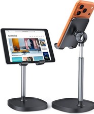 LISEN Cell Phone Stand Adjustable for iPhone Holder Desk, BLACK
