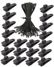 Tarp Clip Heavy Duty Lock Grip, 40 Pack 40pcs 25cm Hook Bungees  Tarp Clips