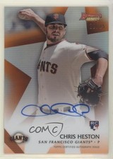 2015 Bowman's Best of Orange Refractor 22/25 Chris Heston #B15-CH Auto 0c6