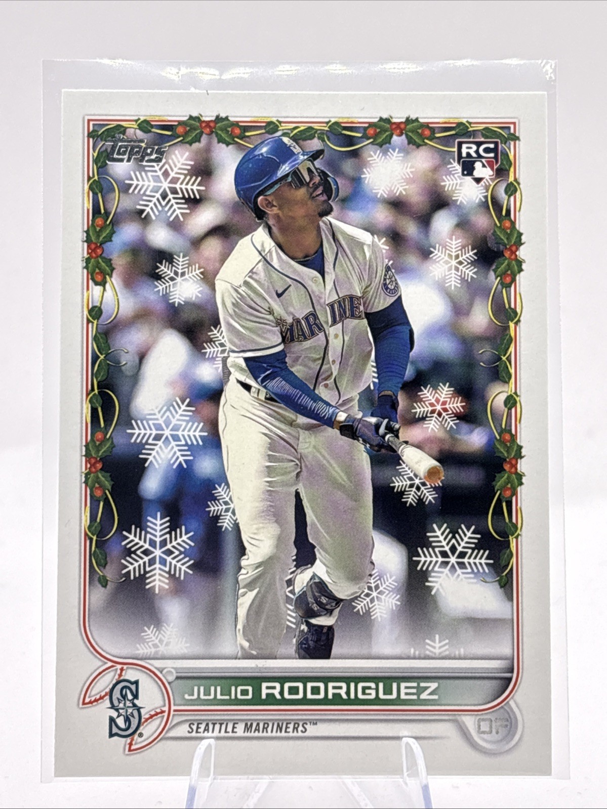2022 Topps Holiday #HW44 Julio Rodriguez Rookie Seattle Mariners RC
