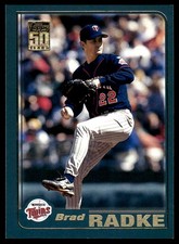 Brad Radke 2001 Topps #285 Minnesota Twins MLB READ FREE SHIPPING AutographDen