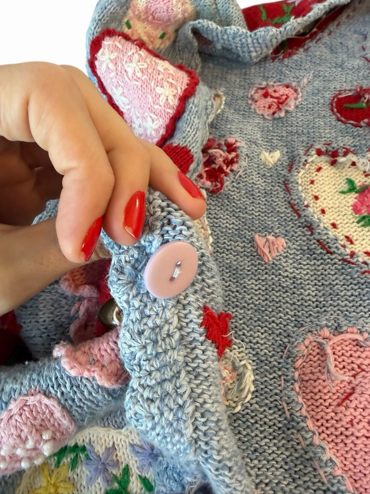 Vintage Eagles Eye Collectibles Knit Valentines Sweater Vest Hearts Size Small