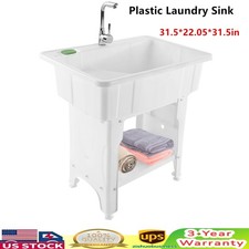 Utility Sink Laundry Tub with Faucet Basement for Laundry Room Garage or Shop