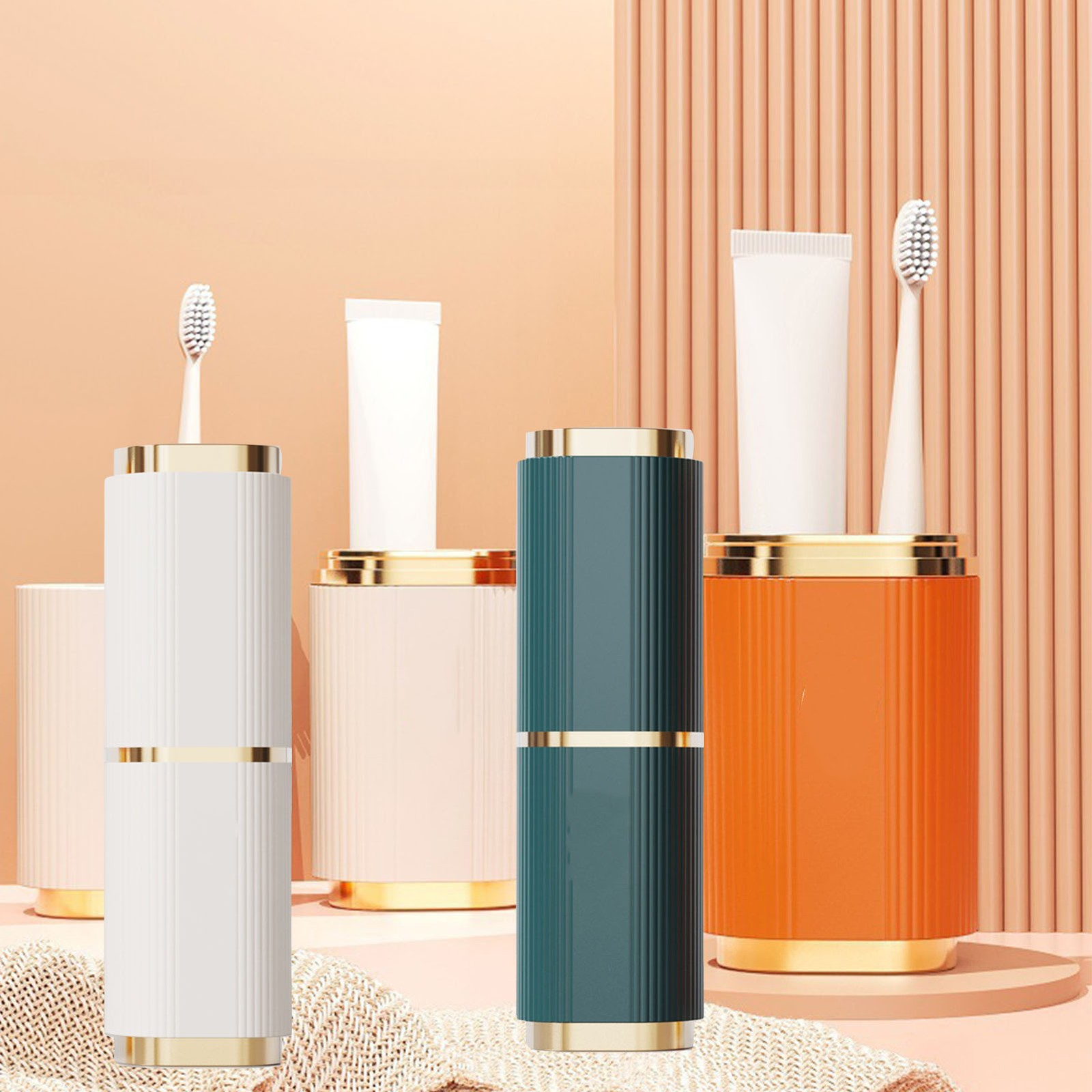 Double Cup Design Fashionable Tooth Brushing Tumbler For Home Hotel Dorm Popular