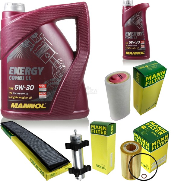 MANN-FILTER Inspektionspaket Mannol 6L Energy Combi Ll 5W-30 FüR Bmw 3Er-image