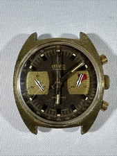 BWC Swiss Gold Racing Chronograph Herren Armbanduhr Valjoux 7733 Incabloc 1975