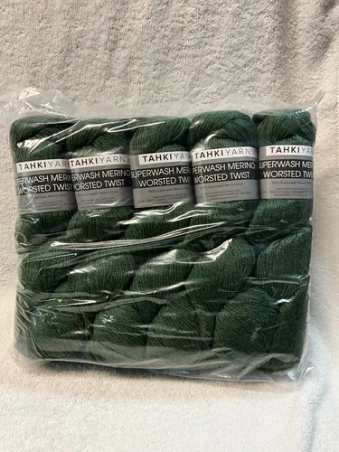 Tahki Yarns Superwash Merino Worsted Twist Yarn 16 Forrest Lot of 10 Skiens  New - product listing photo