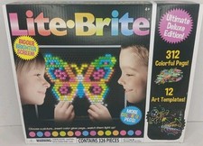 Lite Brite Ultimate Deluxe Edition New / Sealed 312 Pegs and 12 Templates