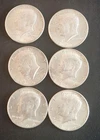 1964 JFK Kennedy 50 Cents Half Dollars 90% Silver US Coins Lot of 6