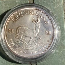 SOUTH AFRICA SILVER KRUGERAND FINE OUNCE 2020 UNCIRCULATED  Y713