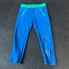 Polarn O Pyret Kids Blue Dinosaur Joggers Pants Size 110 4-5 Years Zip Pockets