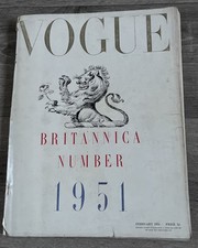 Vintage Vogue February 1951 Britannia Number