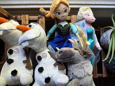 2013 Disney Frozen Elsa Sven Olaf Anna 9'' inch Plush Just Play NEW NWT Lot of 5