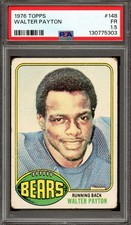 WALTER PAYTON ~ 1976 Topps Football Rookie RC #148 ~ Graded PSA 1.5 FAIR (#303)