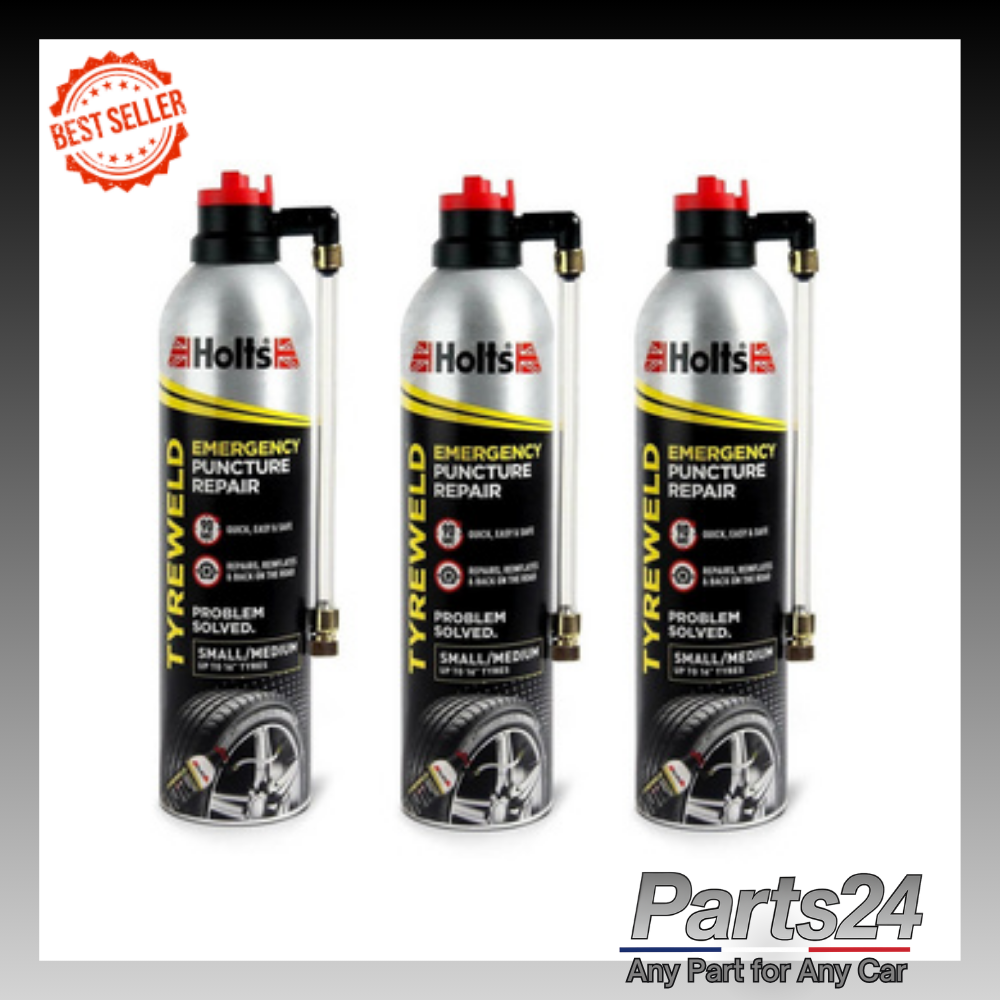 3x Holts Tyre Weld And Emergency Puncture Repair 400ml