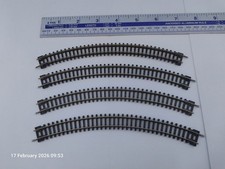 Peco ST-12  x FOUR - Setrack N Gauge Code 80 Rail - Double Curve 1st Radius