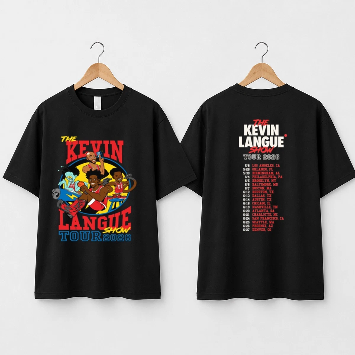 Kevin Langue Tour 2026 Comedy Show Graphic T Shirt | eBay