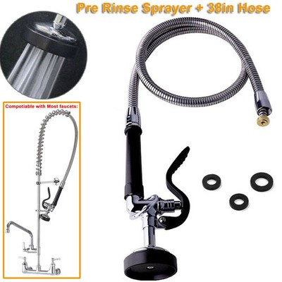 Pre Rinse Spray Valve with 38  Stainless-Steel Pre Rinse Hose Pull Down Sprayer