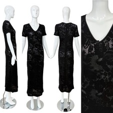 D&G DOLCE & GABBANA 90's Vintage Black Lace Long Dress