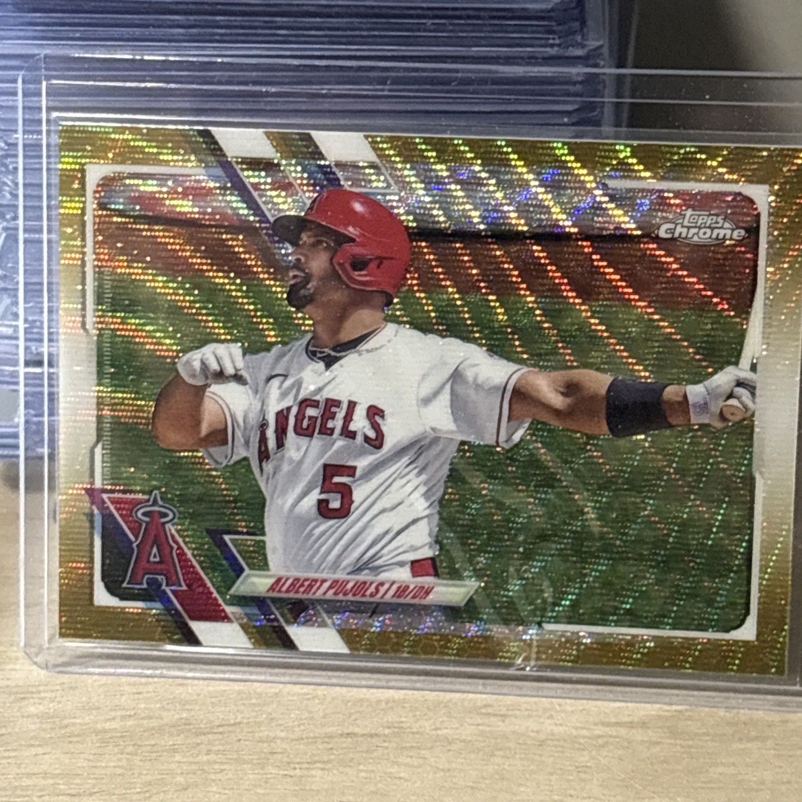 2021 Topps Chrome - Albert Pujols #102 Gold Wave Refractor /50