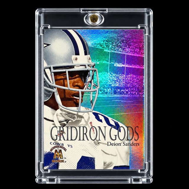 Deion Sanders Gridiron Gods 1999 SkyBox Molten Metal HOLO Silver SP Cowboys