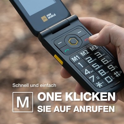 Unlocked AGM M8 Rugged Flip cell phone 128MB IP68 Senior Phone 4G Elderly Phone