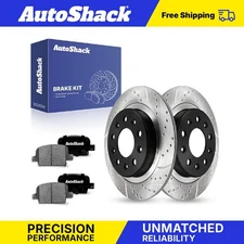 Rear Drilled Slotted Brake Rotors Ceramic Pads for 2016-2022 Chevy Malibu