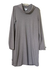Pure Jill Womens M Gray Cowl Neck Sweater Dress Pima Cotton Modal Stretch