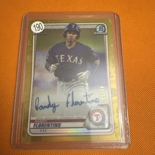 Randy Florentino 2020 1st Bowman Chrome Gold On-Card Auto /50 Texas Rangers