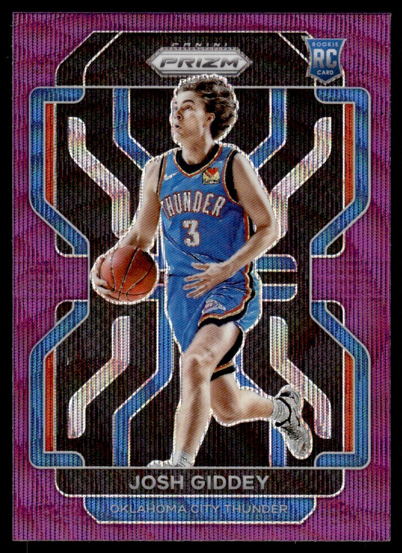 2021-22 Panini Prizm Purple Wave Josh Giddey Rookie Oklahoma City Thunder #301