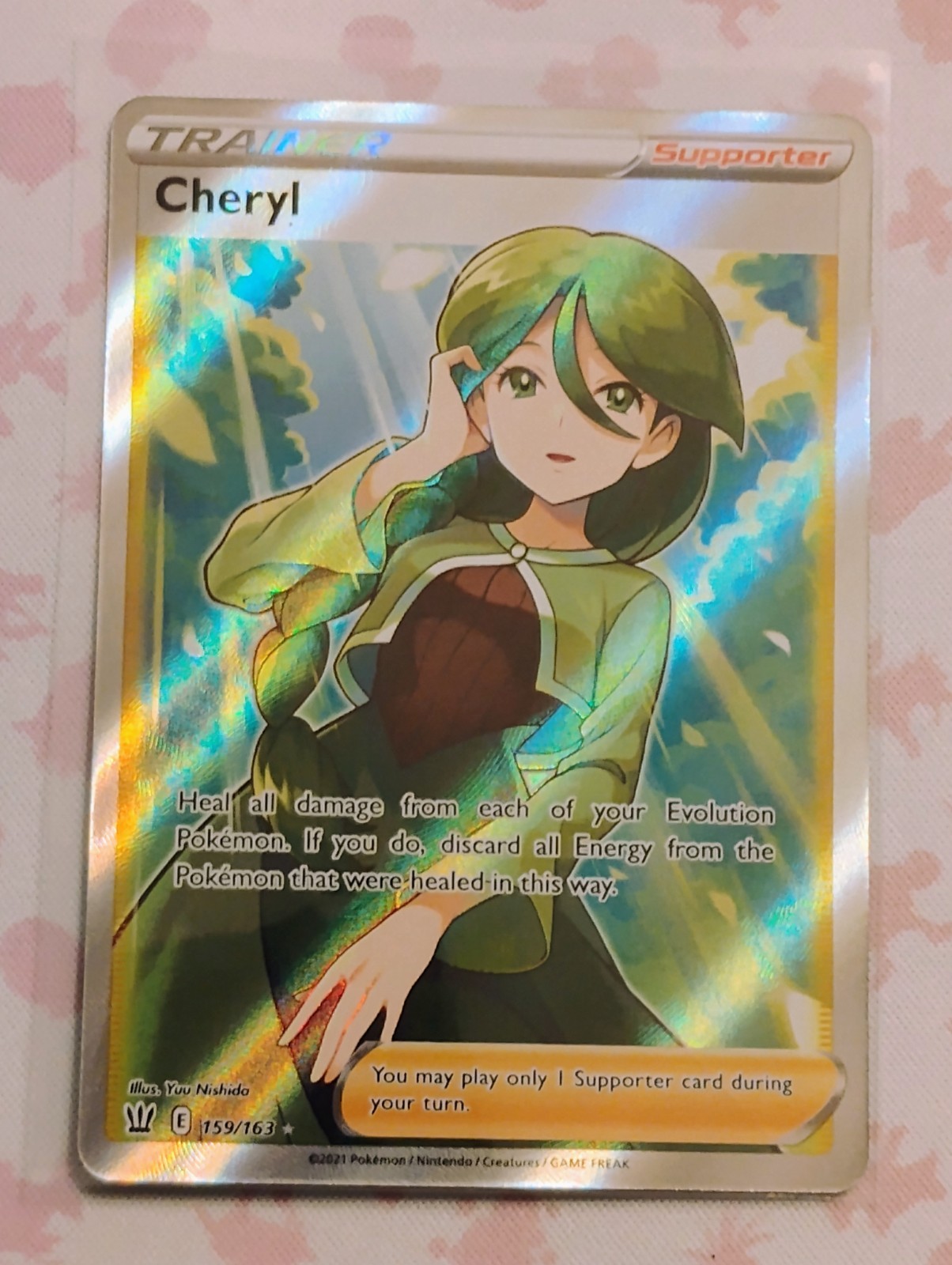 Pokémon TCG Cheryl Sword & Shield - Battle Styles 159/163 Holo Full Art NM
