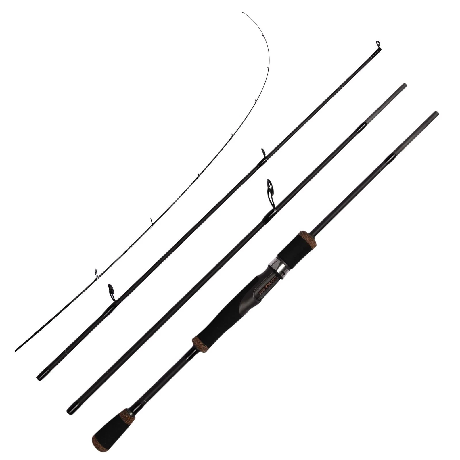 30T Carbon Fiber Travel Spinning Rod - 4-Piece 7’10” Portable Fishin