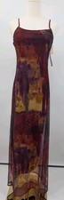 Vintage NWT 90s Y2K Mesh Column Dress Spaghetti Strap Size S Fairy Grunge RomCom