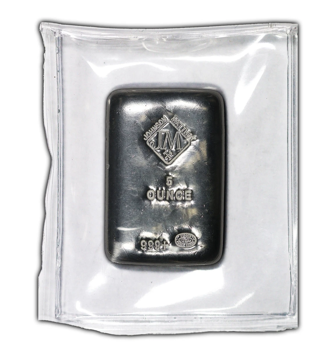 Johnson Matthey .999 Fineness Silver Bullion Bars & Rounds for