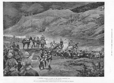 1899 Antique Print - MILITARY South Africa Mountain Cattery Chitral Battle (360)