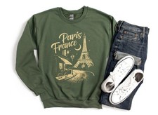 Vintage Paris Sweatshirt Travel Gift France Trip Sweater