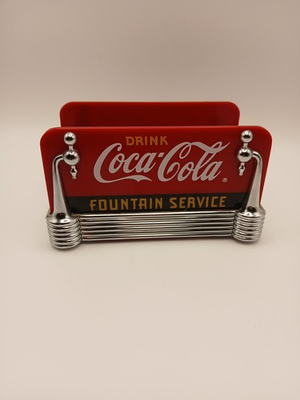 #ad Coca Cola Drink Fountain Service 1997 Holder For Sugar Business Cards etc. $18.99