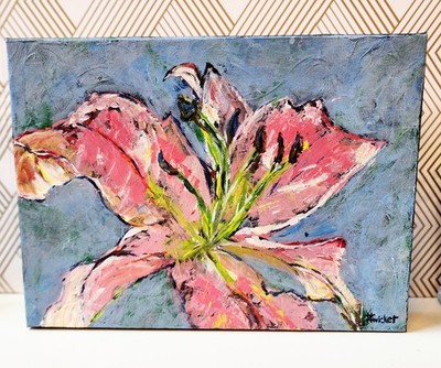 Lily Painting-Original-Lilies Being Some of the Most Fragrantly Pleasing Flowers