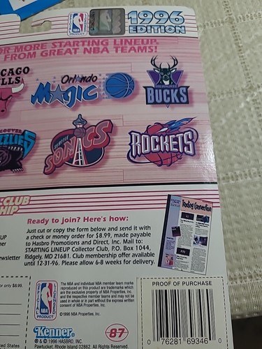 Vintage 1996 Edition Charles Barkley Action Figure Rockets Figure New Sealed P - Picture 11 of 12