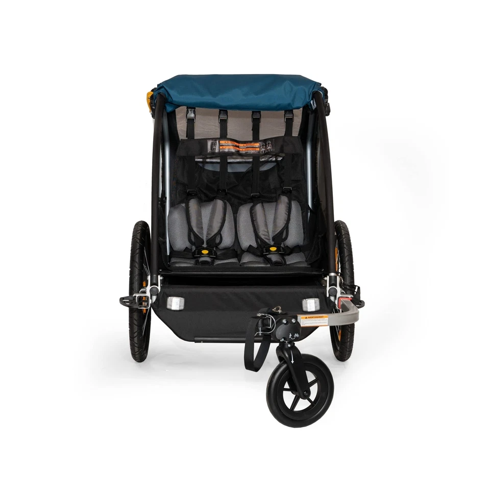 Remolque para bicicletas y cochecito Burley Encore X, 2 asientos para niños actual Foto 4 de 4