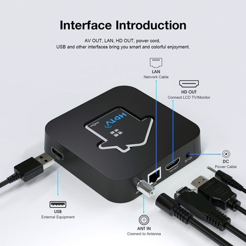 4K UHD ATSC 3.0 Digital TV Tuner DRM TV Converter Smart Android TV Box Player US - Picture 3 of 21