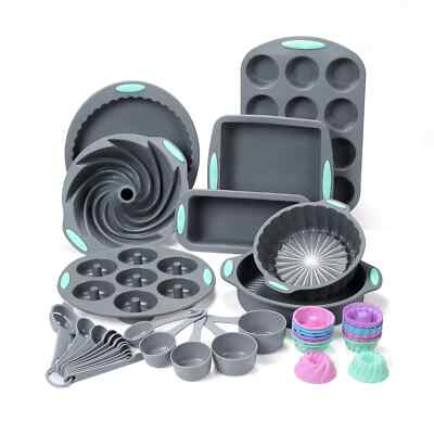 49-Piece Silicone Bakeware Set, BPA-Free Silicone Baking Pan, Non-Stick