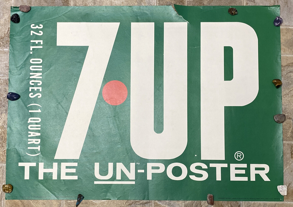セブンアップ ポスター 7UP 70s “The Uncola” ビンテージ Vintage 1970s 7 Up 