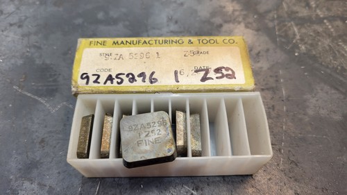 Qty 8 Fine Manufacturing & Tool 9ZA 5296 1 Z52 Grade carbide inserts AUTHENTIC