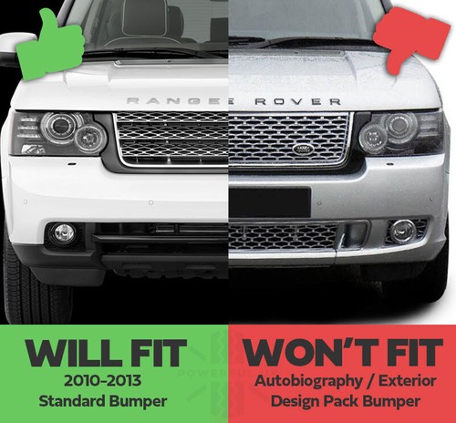 Titanium+Black front bumper fog light lamp surrounds for Range Rover L322 2010 - Picture 8 of 8