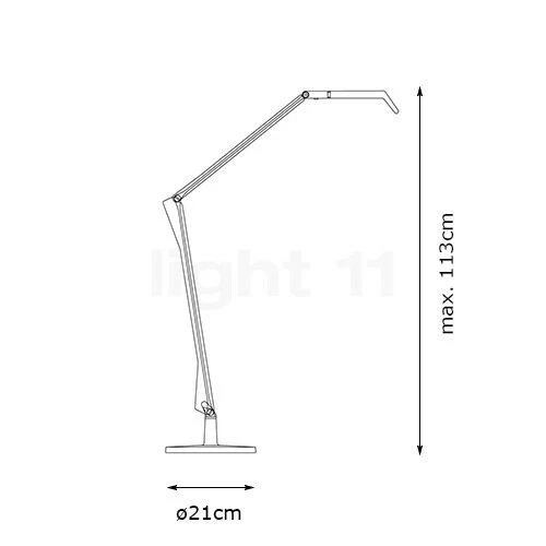Lampada scrivania Kartell Aledin Tec LED policarbonato blu design modern - Immagine 4 di 4